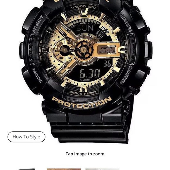 NWT CASIO G SHOCK ANALOG DIGITAL BLACK RESIN STRAP WATCH - Picture 7 of 7